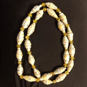Couture  “Paper Rolled” beaded necklace with acrylic beads! 🤩